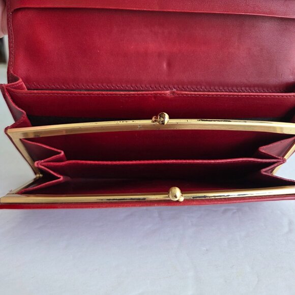EUC Vintage Coach Madison Envelope Clutch Wallet in Garnet – Made in Italy - Picture 8 of 10